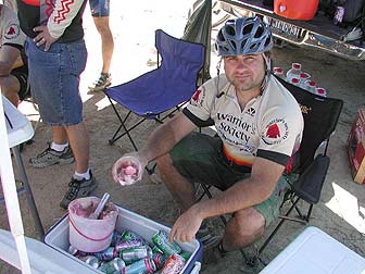 James serves up ice cream