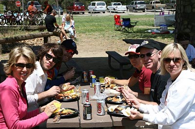 Participants enjoy El Pollo Loco