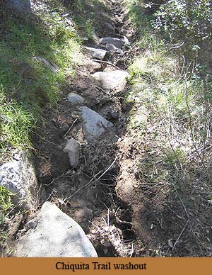 Chiquita Trail washout