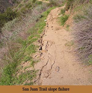 San Juan Trail slope failure