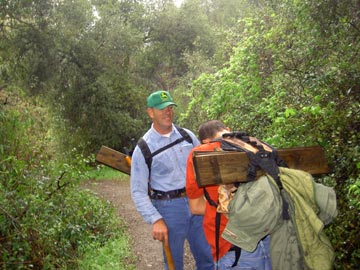 Dave and Seth Oakley pack