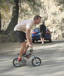Calvin and his new bike