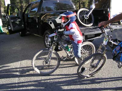 Troy on his downhill bike