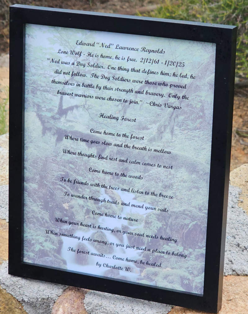 Ned's plaque'